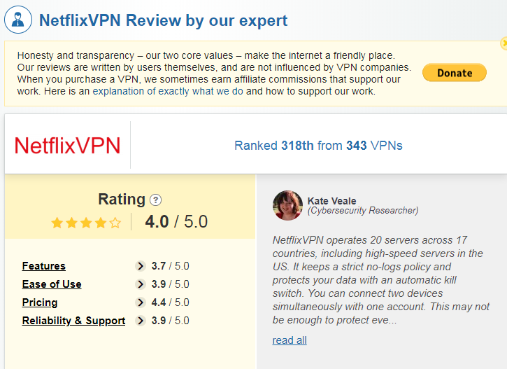 Review at vpnmentor