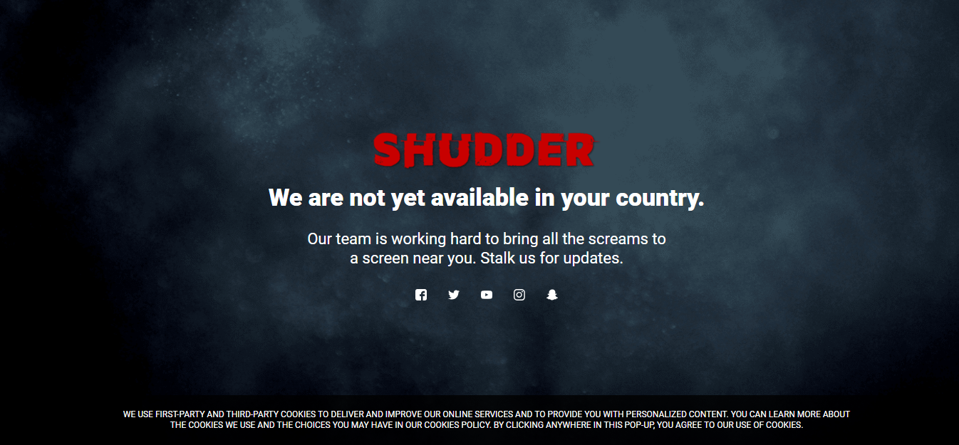 shudder anywhere