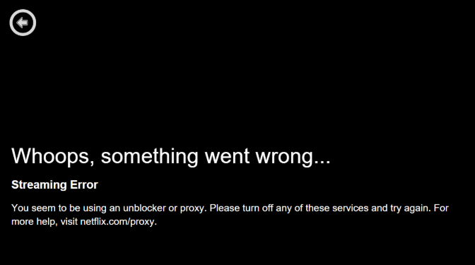 netflix error proxy
