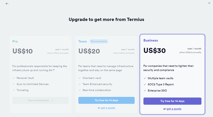 How To Subscribe Termius Pro at the Lowest Price in Turkey: 85 TRY (Approx. $2.44 USD ) In a Year