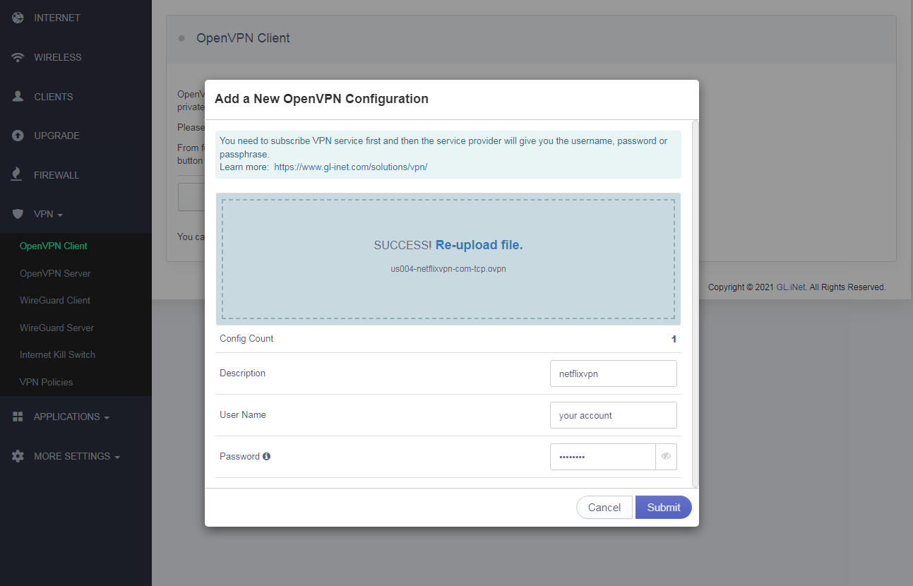 How to Set Up OpenVPN on GL.iNet Router unblock Netflix streaming