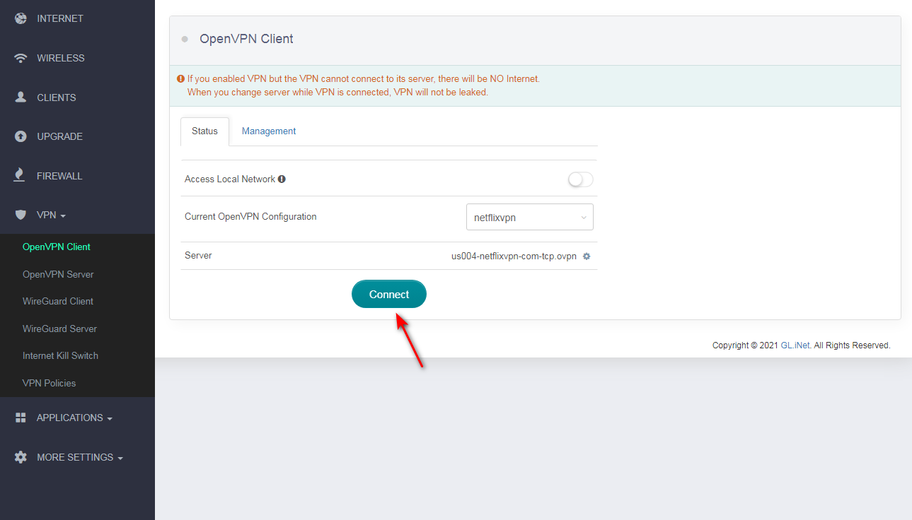 How to Set Up OpenVPN on GL.iNet Router unblock Netflix streaming